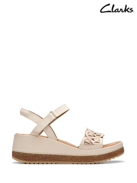 Кремовый - Clarks Wedge Multi Kassanda Bar Sandals (E92098) | €99