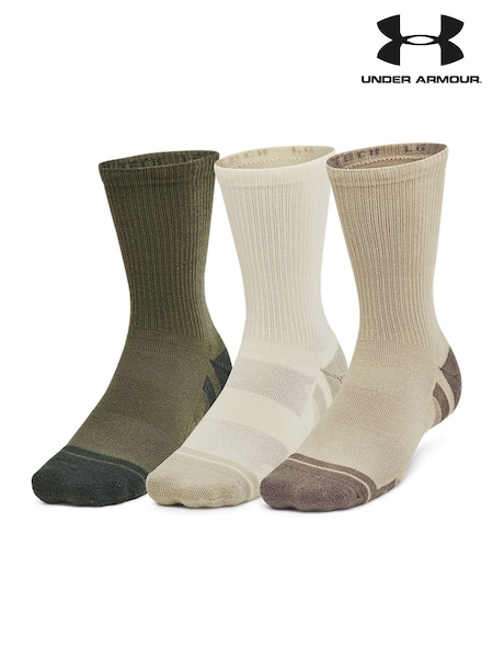 Under Armour Green Performance Tech Crew Socks 3 Pack (E92102) | ₪60