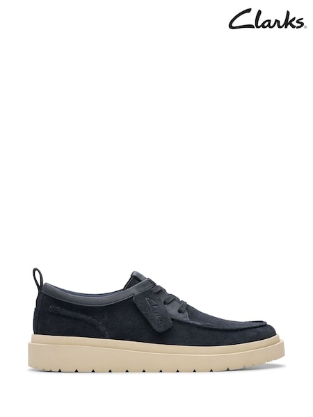 Clarks Blue Polden Moc Shoes (E92172) | LEI 596
