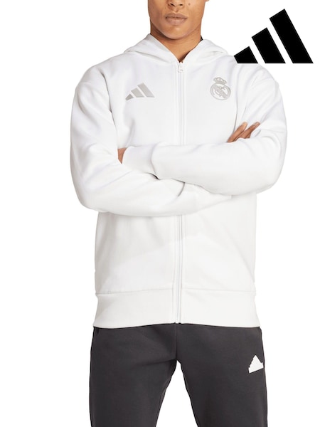adidas White Real Madrid Anthem Jacket (E92181) | €129