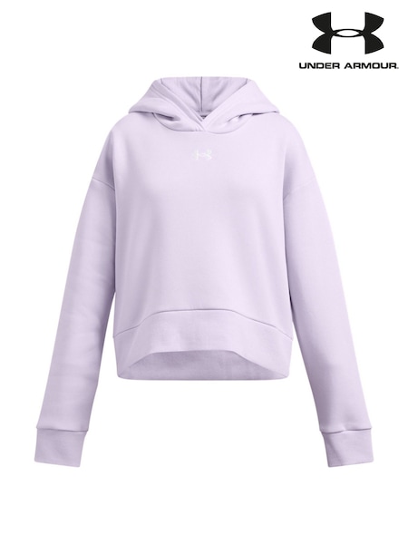 Under Armour Purple Bolt Rival Fleece Crop Hoodie (E92200) | ₪201