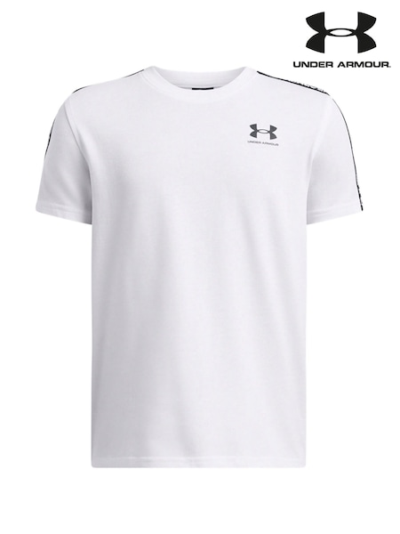 Under Armour White Sportstyle Taped Short Sleeve T-Shirt (E92201) | €29