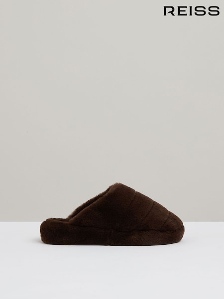 Suklaa - Reiss Andrea tekoturkistossut (E92555) | €76