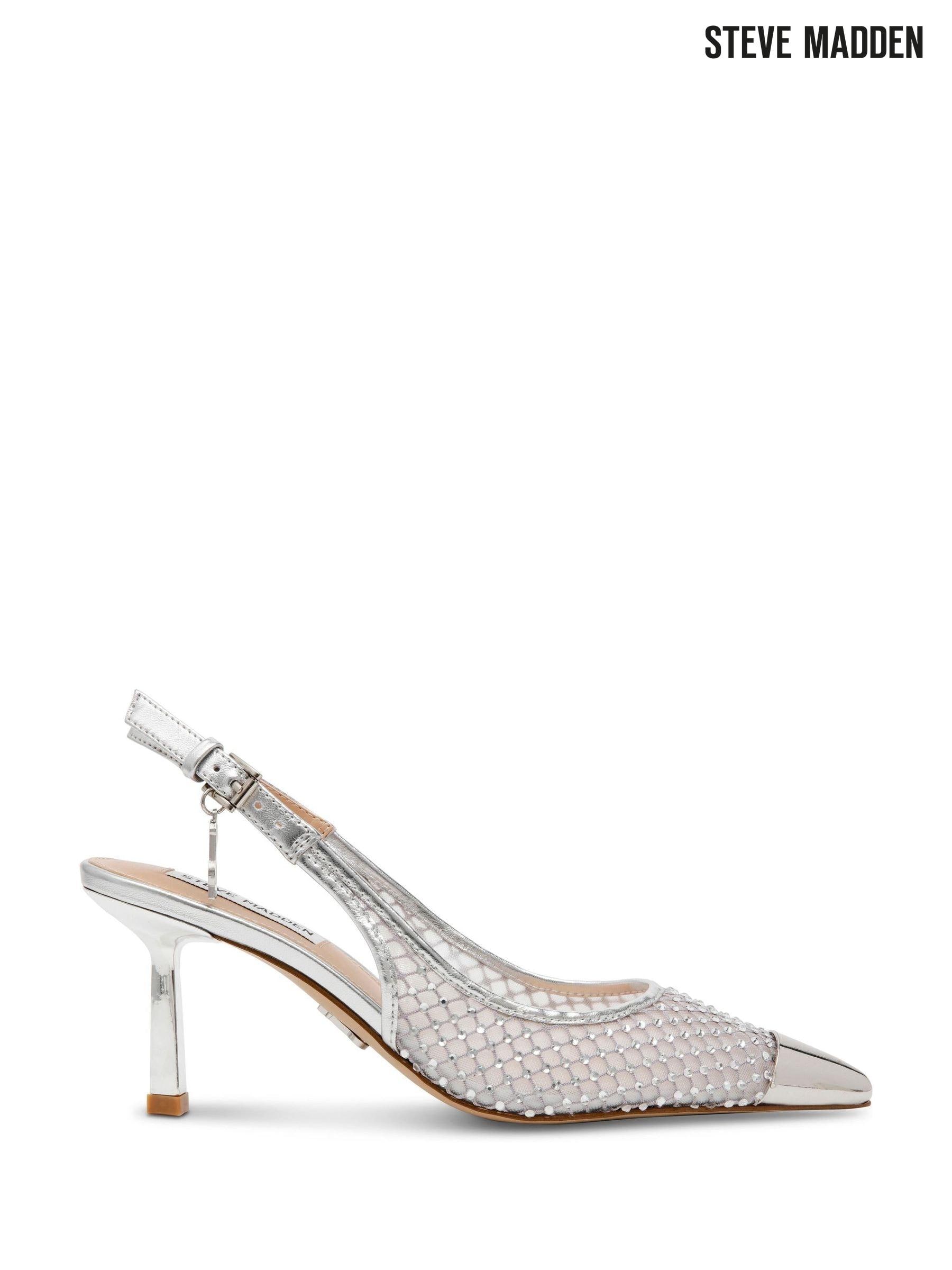 Steve madden silver studded heels on sale