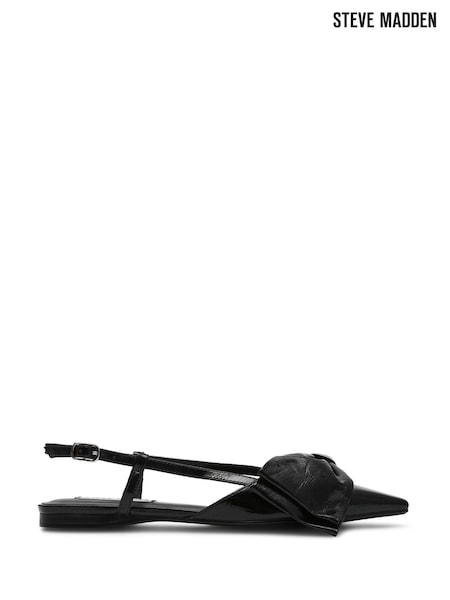 Steve Madden Dazzled Bow Slingback Black Shoes (E92600) | 894 LEI