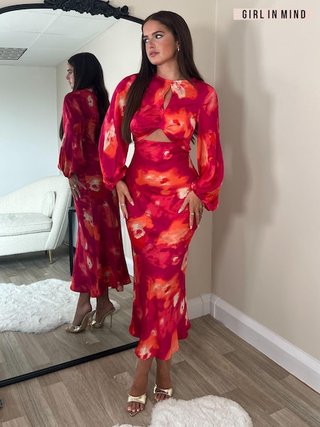 Girl In Mind Pink Clara Cutout Maxi Dress (E92784) | €31