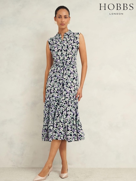 Hobbs Blue Esme Dress (E92826) | €102