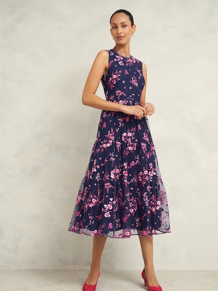 Hobbs Blue Bethany Dress (E92827) | €253