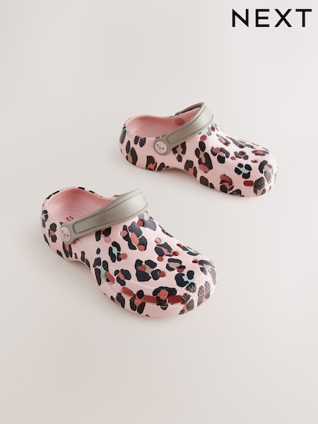 Pink Animal Print Clogs (E92860) | AED56 - AED71