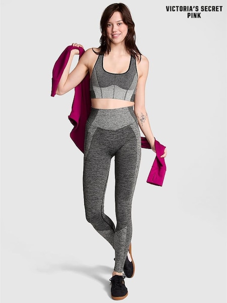 Victoria's Secret PINK Black Marl Seamless Leggings (E93077) | €17