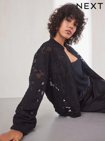 Svart - Burnout Bomber Jacket (E93106) | kr590