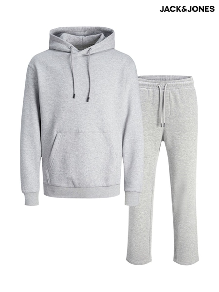 Grey - Regular Jack & Jones Hoodie And Joggers Set
