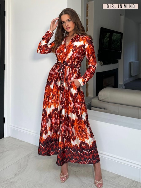 Tumma Oranssi - Girl In Mind Brielle Shirt Maxi Dress (E93139) | €79