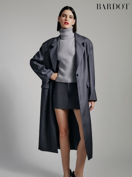 Bardot Grey Oversized Maika Coat (E93144) | €242