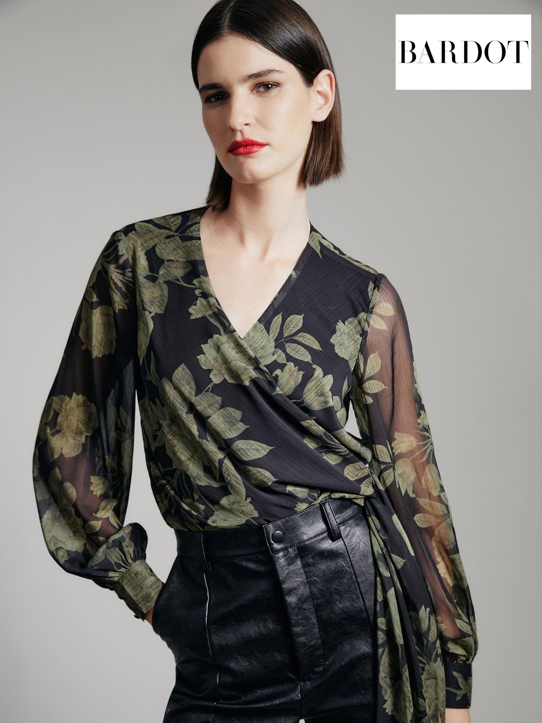 Buy Friends Like These Black 3/4 Sleeve Velvet Crystal Slash Neck Blouse  from Next Sweden