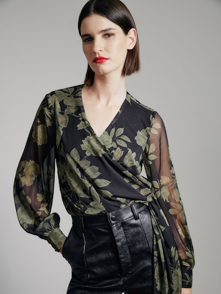 Bardot Green Diana Wrap Top (E93147) | €60
