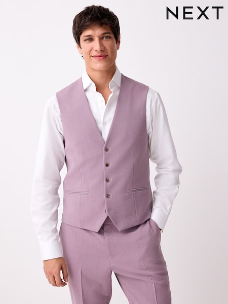 Pink Regular Fit Motionflex Stretch Waistcoat (E93187) | €43