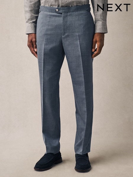 Light Blue Tailored Fit Texture Suit Trousers (E93233) | €82