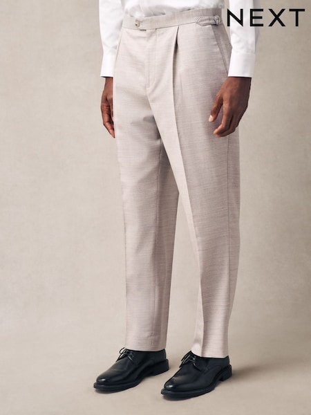 Stone Tailored Fit Texture Suit Trousers (E93236) | € 88