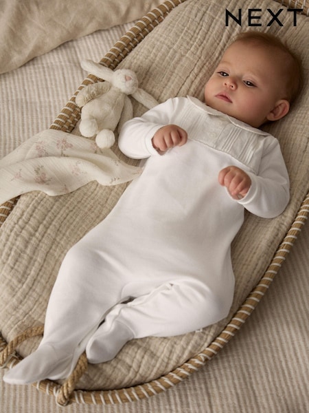 White Baby Occasion Sleepsuit (0mths-2yrs) (E93285) | €18 - €21