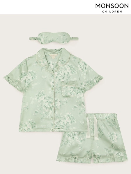 Monsoon Satin Roses Short Pyjama and Mask Set (E93440) | ‏183 ر.س.‏ - ‏197 ر.س.‏