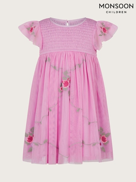 Monsoon Baby April Shirred Embroidered Dress (E93449) | 136 LEI - 154 LEI