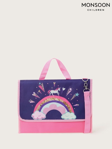 Monsoon Pink Rainbow Print Book Bag (E93459) | €18.50