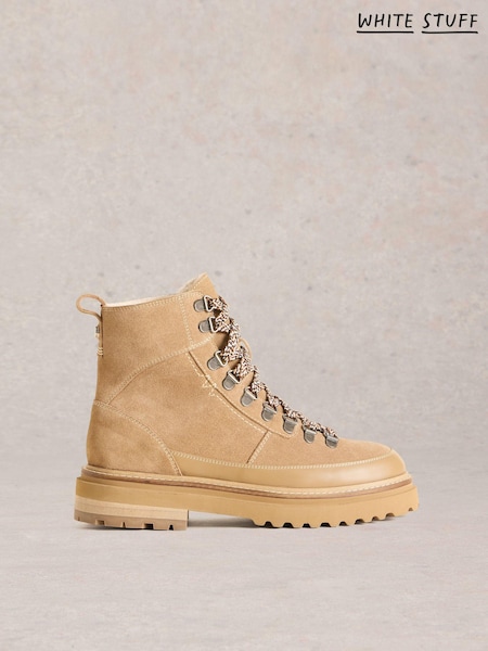White Stuff Natural Olive Hiker Boots (E93547) | AED320