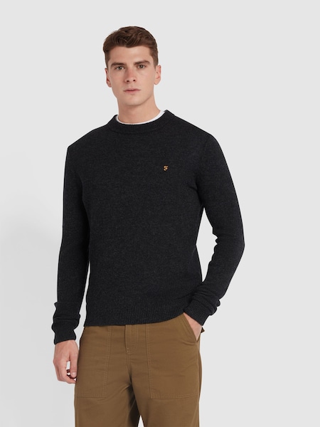 Farah Birchall Crew Neck Black Sweater (E93571) | €56