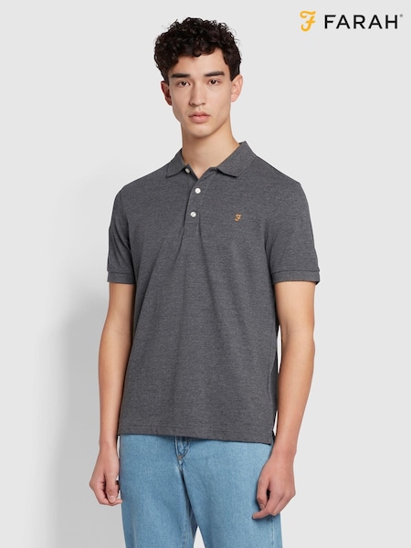 Farah Grey Blanes Short Sleeve Polo Shirt (E93579) | 272 QAR