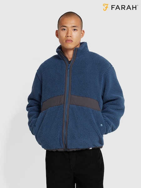 Farah Blue Elias Full-Zip Fleece Jacket (E93580) | €159