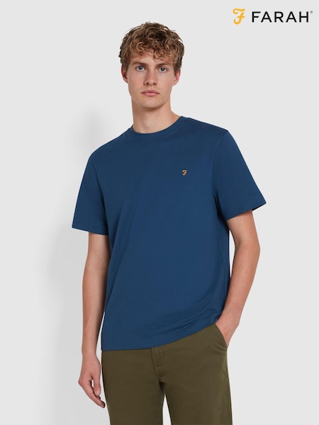 Farah Blue Danny Short Sleeve T-Shirt (E93603) | 158 QAR