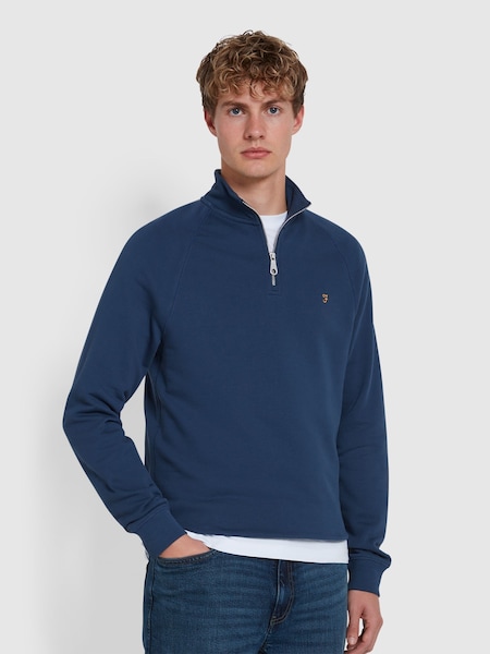 Farah Blue Jim Quarter-zip Sweatshirt (E93606) | €118