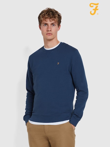 Farah Blue Tim New Crew Neck Sweatshirt (E93609) | €102
