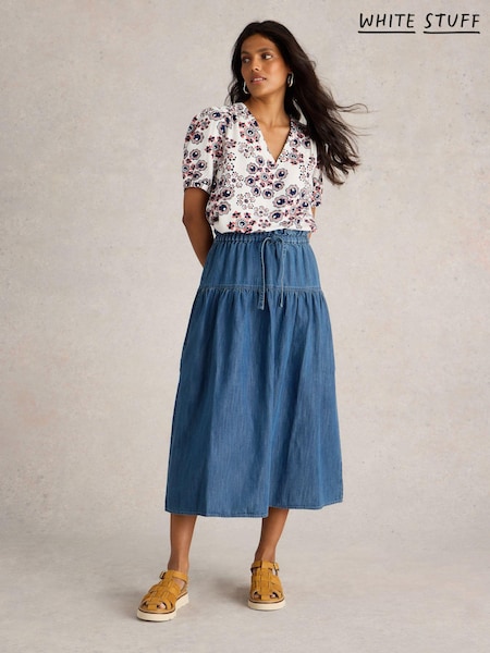 White Stuff Blue Seema Denim Skirt (E93628) | OMR26