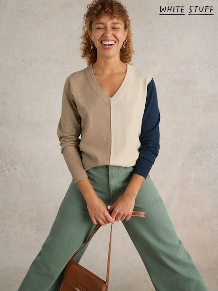 White Stuff Maggie V-Neck Jumper (E93631) | 256 LEI