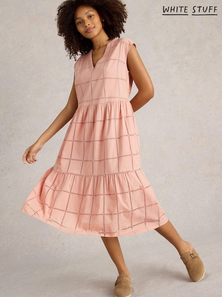 White Stuff Pink Fleur Broderie Dress (E93639) | €63