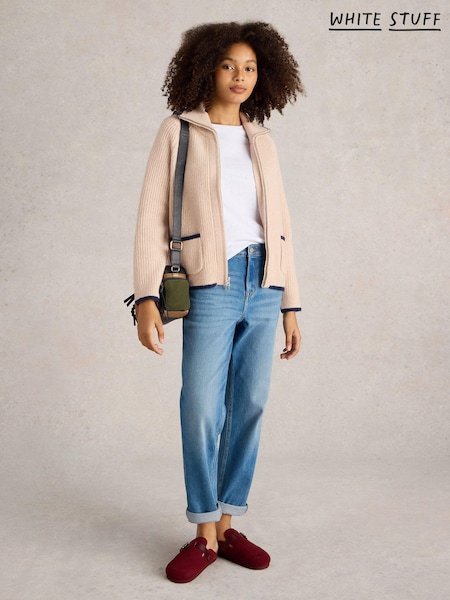 White Stuff Natural Betty Zip Through Bomber Jacket (E93654) | €47.50