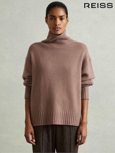Reiss Mink Corrine 100% Cashmere Roll Neck Jumper (E93707) | €145