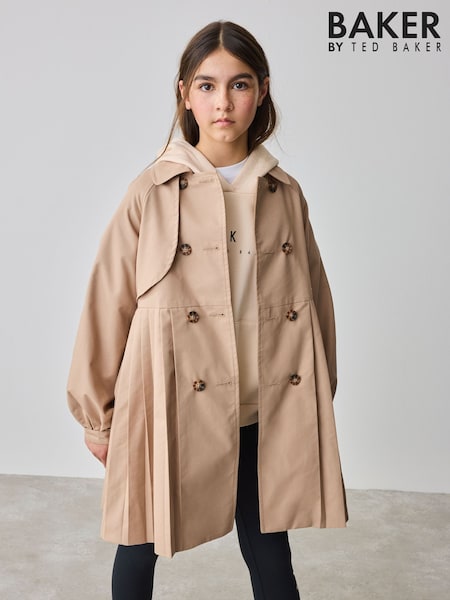 Baker by Ted Baker Natural Tan Pleated Mac (E93731) | DKK585 - DKK635