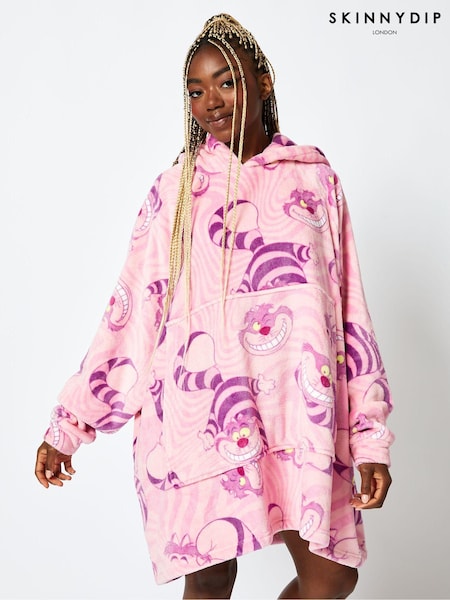 Skinnydip Pink Disney Cheshire Cat Blanket Hoodie (E93747) | €50