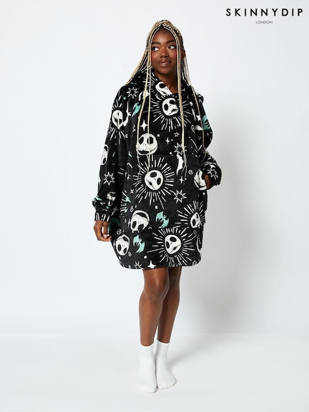 Skinnydip Disney Nightmare Before Christmas Jack Blanket Hoodie In Black (E93758) | € 45
