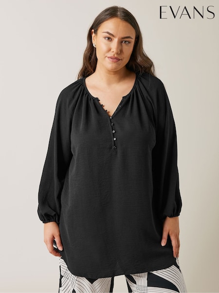 Evans Long Sleeve Boho Blouse (E93910) | €22