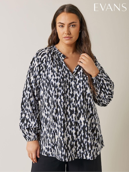 Evans Blue Boho Blouse (E93927) | AED210