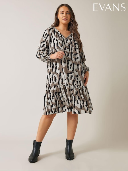 Evans Abstract Animal Print Mini Dress (E93933) | 116 QAR