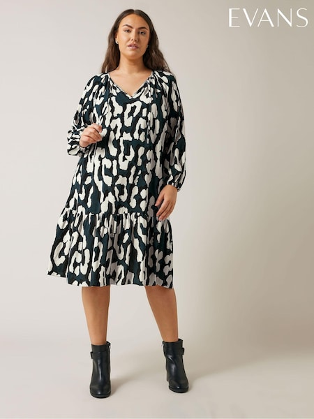 Evans Abstract Animal Print Mini Dress (E93938) | 116 QAR