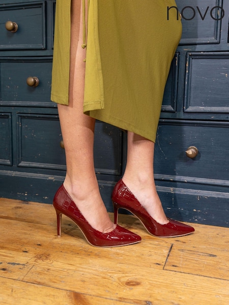 Novo Red Wide Fit Impossible Point Court Shoes (E94094) | ₪151