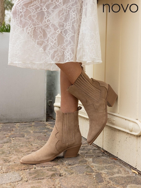 Natur - Novo Hoggle Stiefeletten im Western-Stil (E94107) | 70 €