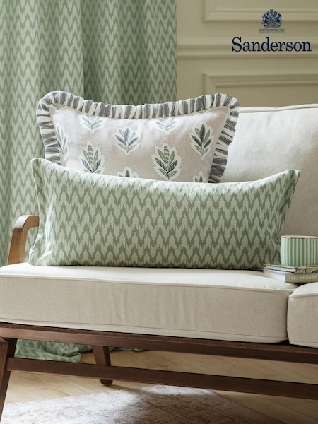 Sanderson Sage Hutton Woven Jacquard Piped Cushion (E94200) | €44