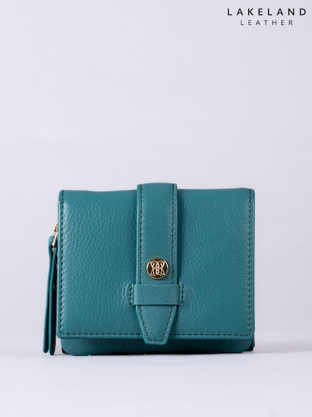 Lakeland Leather Green Mini Icon Stud Flapover Tab Purse (E94325) | $44